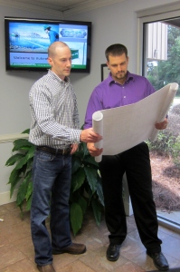 Mark Jones with new Nucor employee..